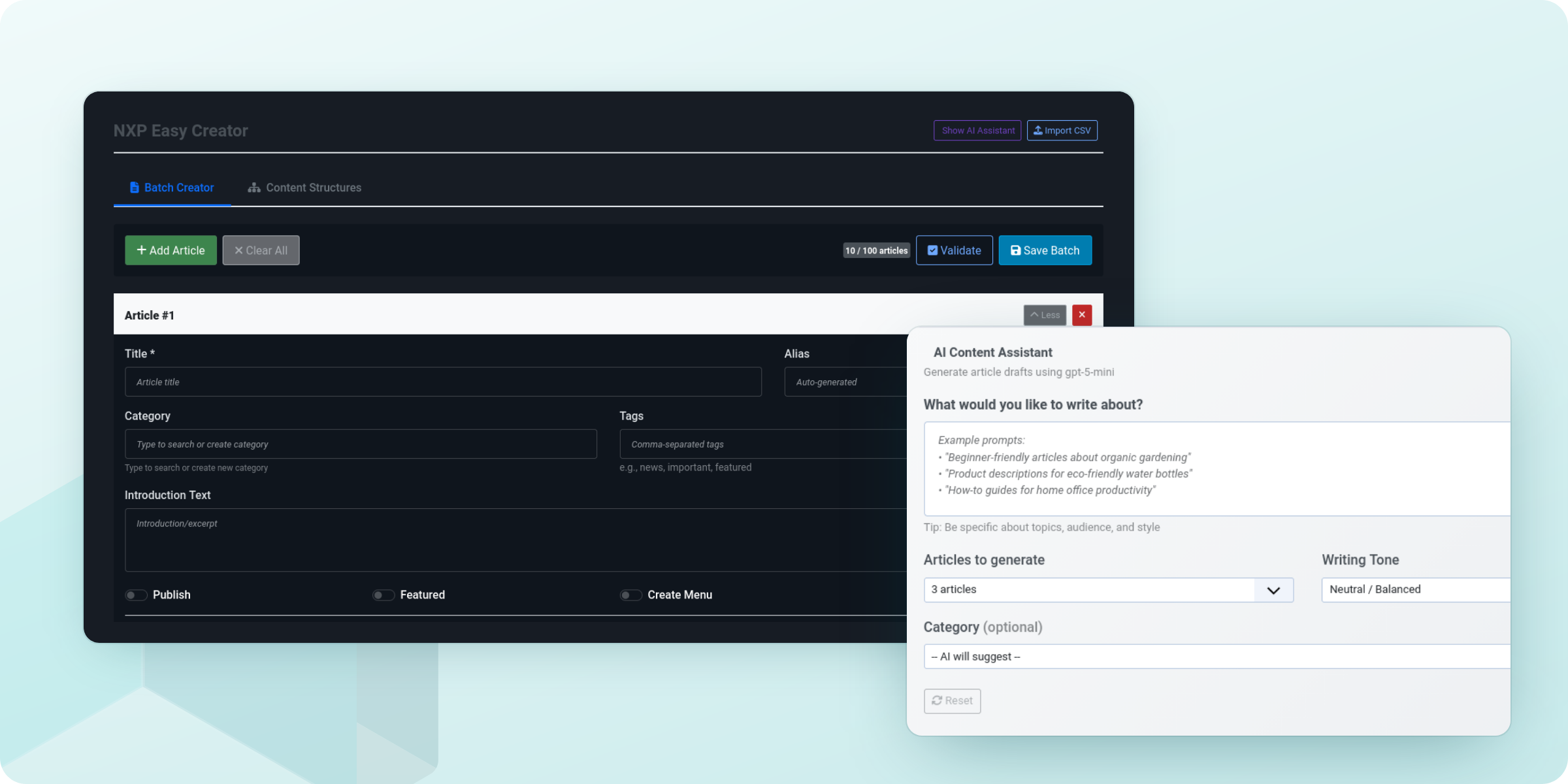 NXContent — product screenshot